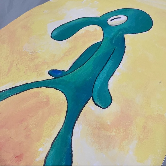 Squidward Painting Bold and Brash SpongeBob Fan Art Canvas Print - Picture 3 of 7